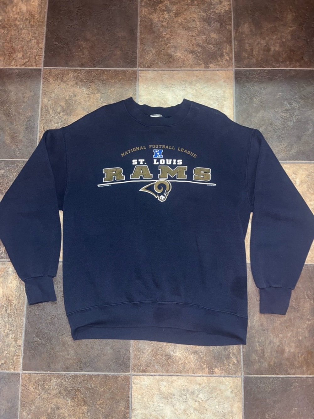Vintage Lee Navy St. Louis Rams Crewneck Sweatshirt